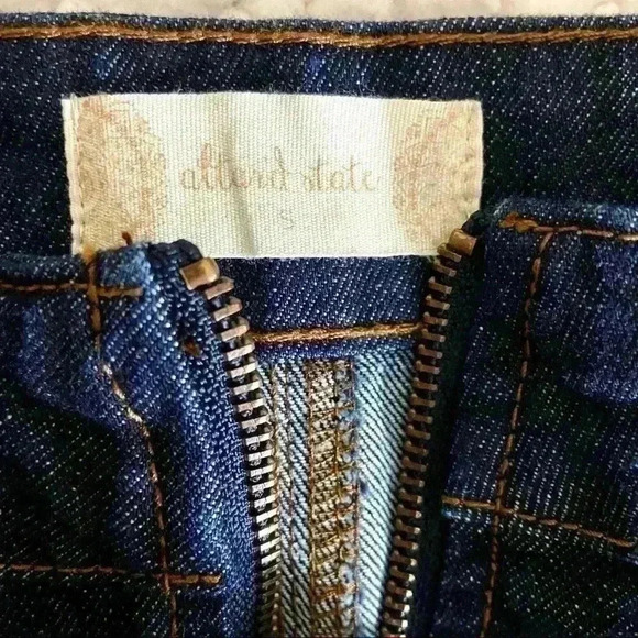 NWT Altar’d State Monana “70’s Style” Zip Denim Jean Mini Skirt Size S - Picture 14 of 16